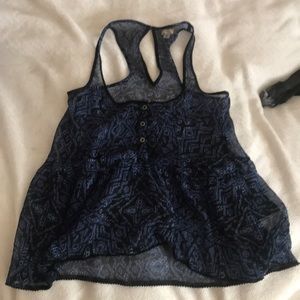 Black and blue urban outfitter tip